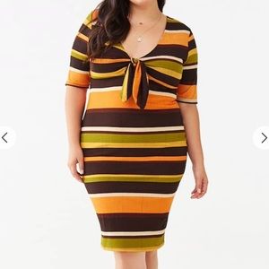 Plus Size Striped Dress